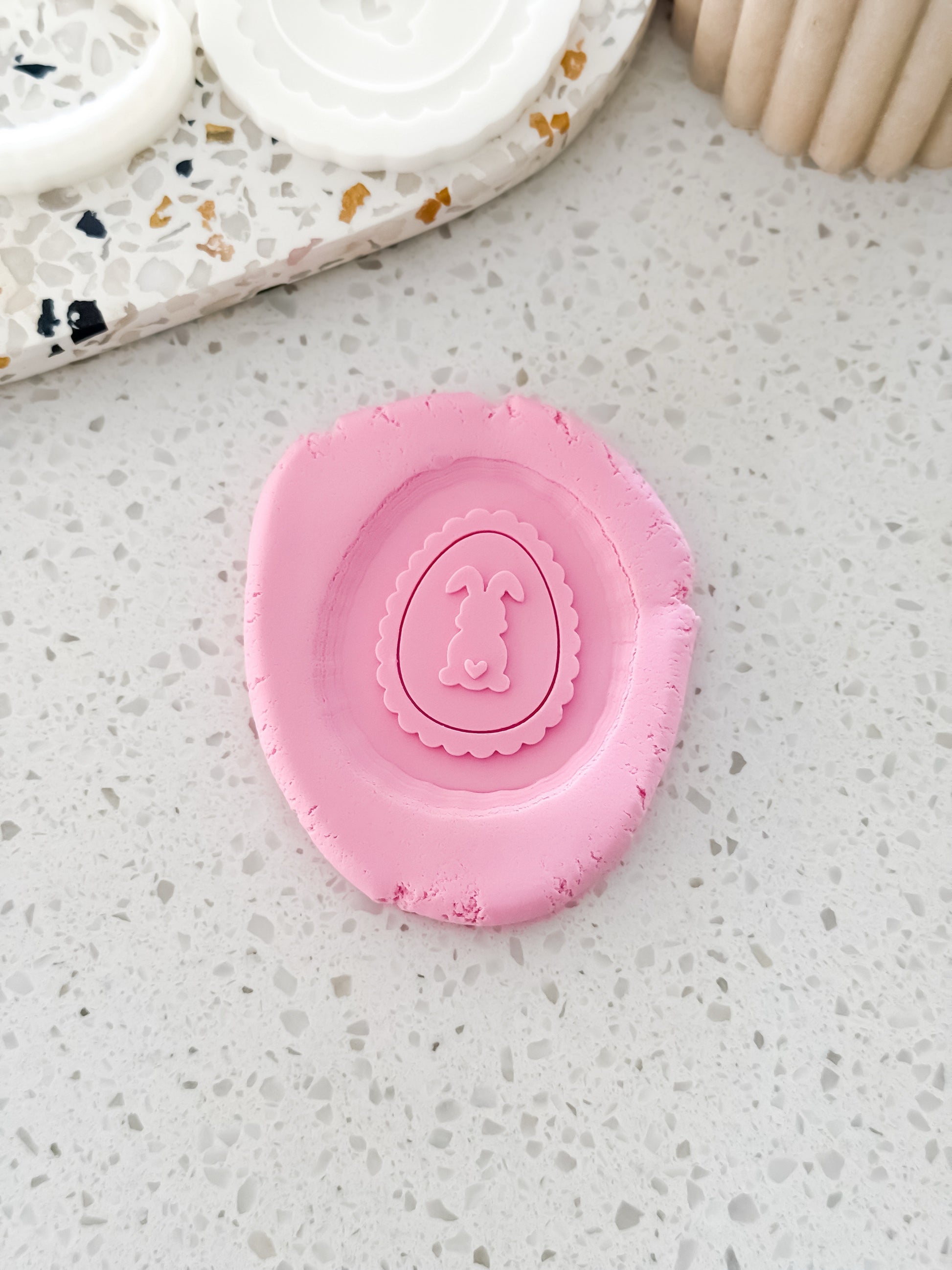 Mini Bunny Easter Egg Stamp & Cutter - Perfect for Fondant & Sugar Cookies
