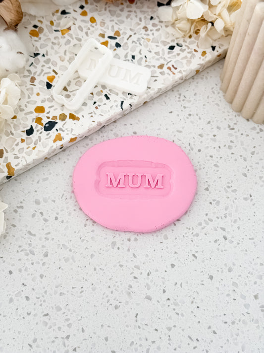Mini Classic MUM Stamp & Cutter - Perfect for Fondant & Sugar Cookies