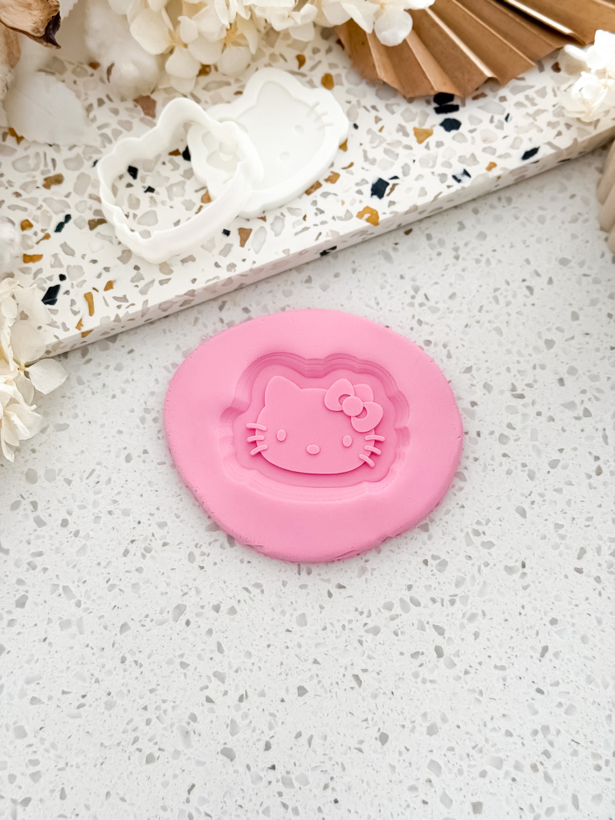 Mini Cute Bow Kitty Stamp & Cutter - Perfect for Fondant & Sugar Cookies
