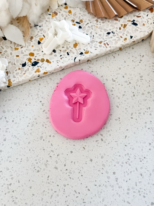 Mini Fairy Wand Stamp & Cutter - Perfect for Fondant & Sugar Cookies