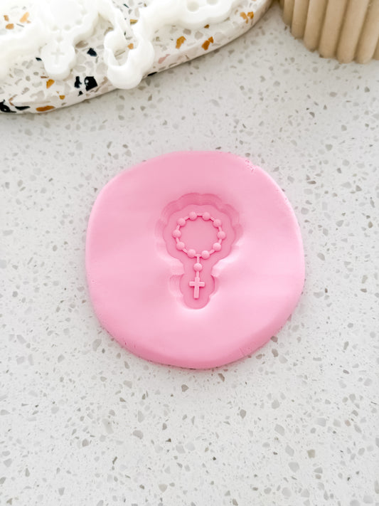 Mini Rosary Bead Stamp & Cutter - Perfect for Fondant & Sugar Cookies