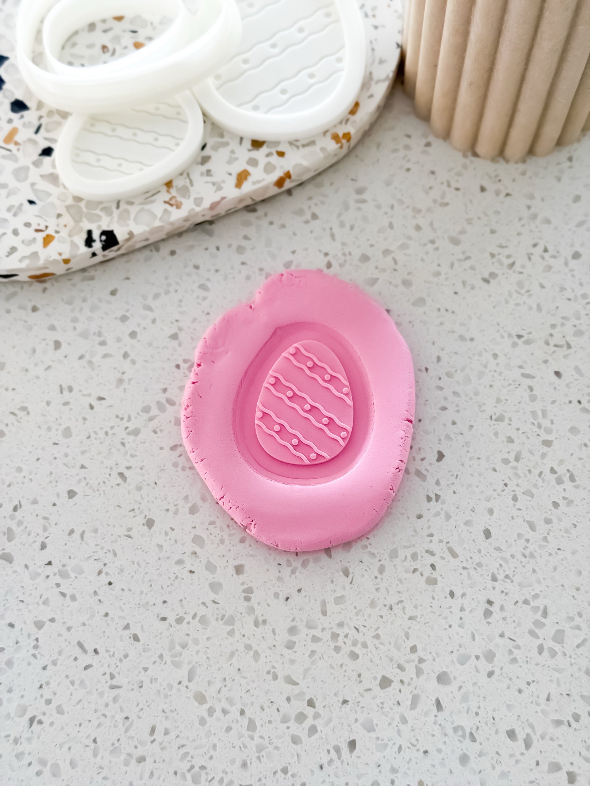 Mini Easter Egg Stamp & Cutter - Perfect for Fondant & Sugar Cookies