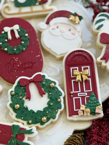 Wreath (Bow) - Cookie Stamp and Cutter