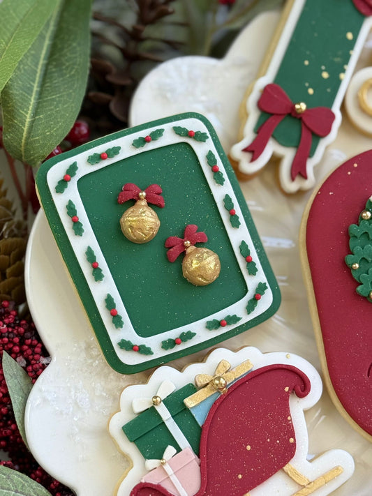 Rectangle Mistletoe Frame - Cookie Stamp & Cutter