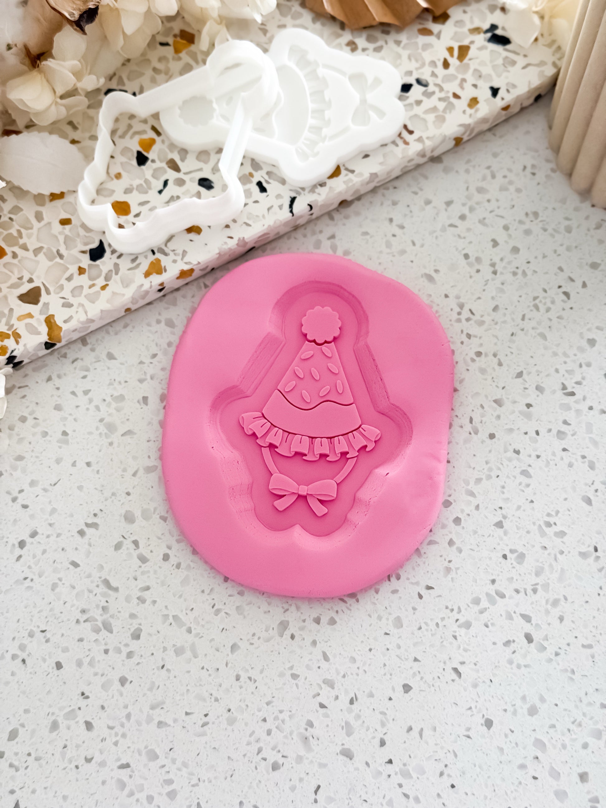Party Hat (Ice Cream) Stamp & Cutter - Perfect for Fondant & Sugar Cookies