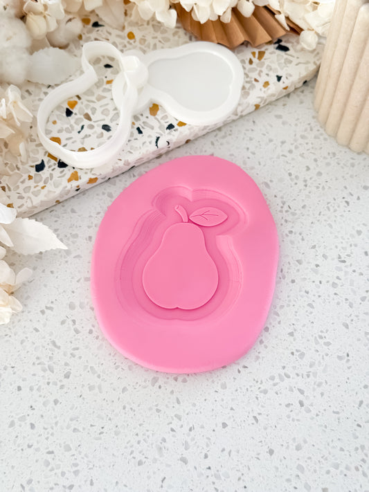 Pear - Cookie Stamp & Cutter - Perfect for Fondant & Sugar Cookies