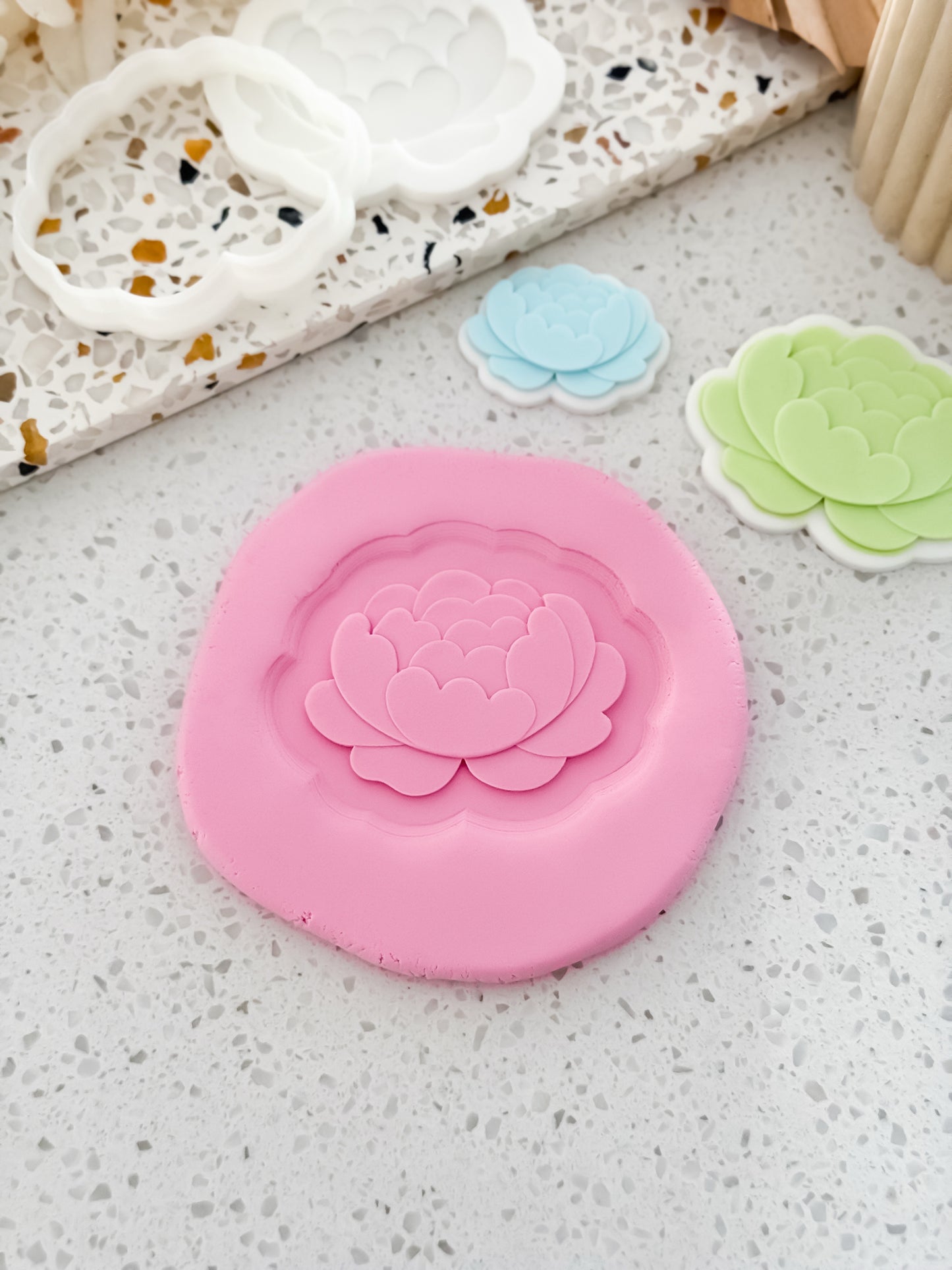 Peony Bloom (Petal) Stamp & Cutter - Perfect for Fondant & Sugar Cookies