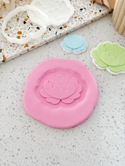 Peony Bloom (Petal) Stamp & Cutter - Perfect for Fondant & Sugar Cookies
