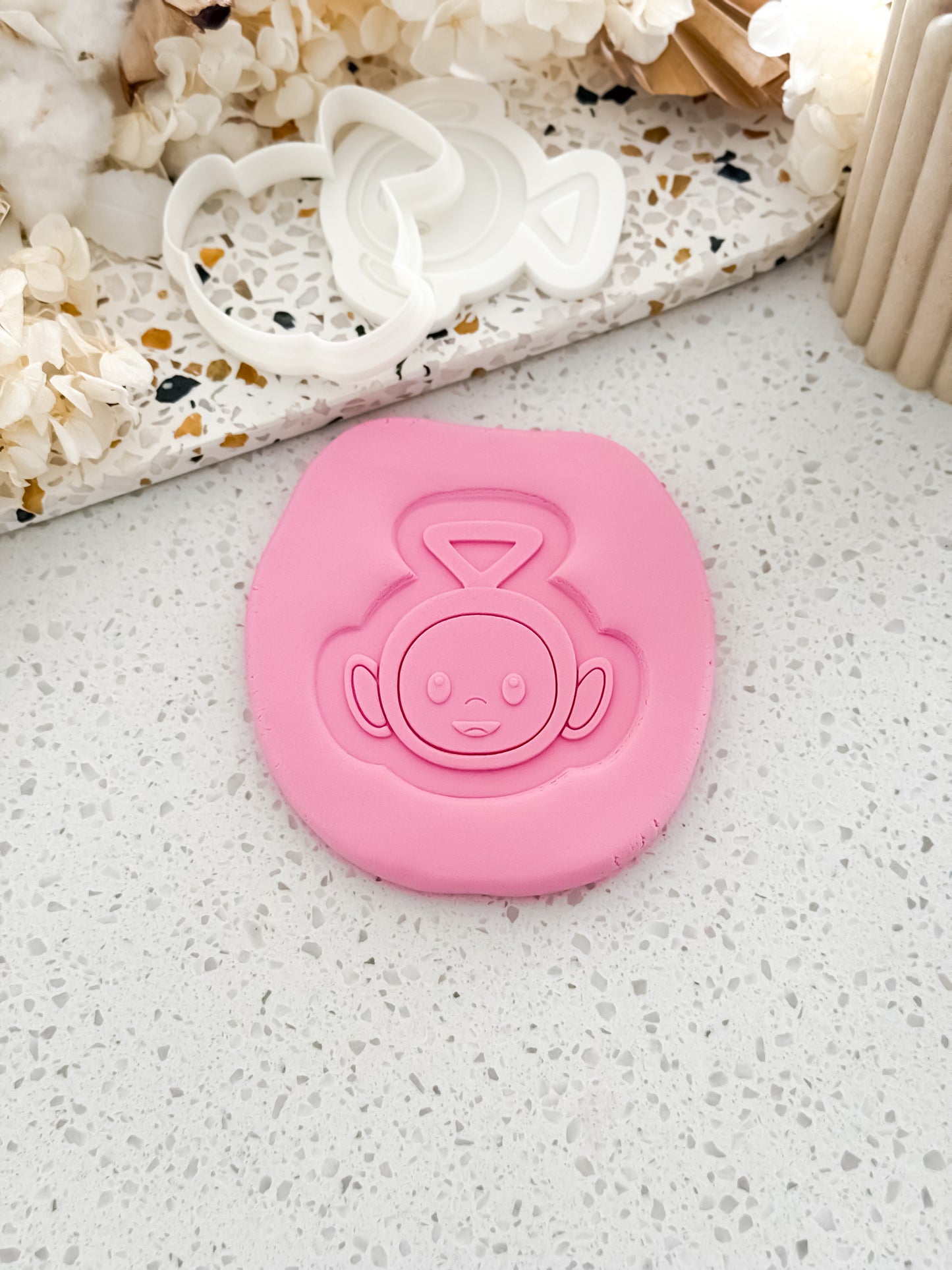 Purple Tummy Friend Stamp & Cutter - Perfect for Fondant & Sugar Cookies