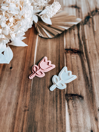 Rose Flower 'Up' Stamp & Cutter - Perfect for Fondant & Sugar Cookies