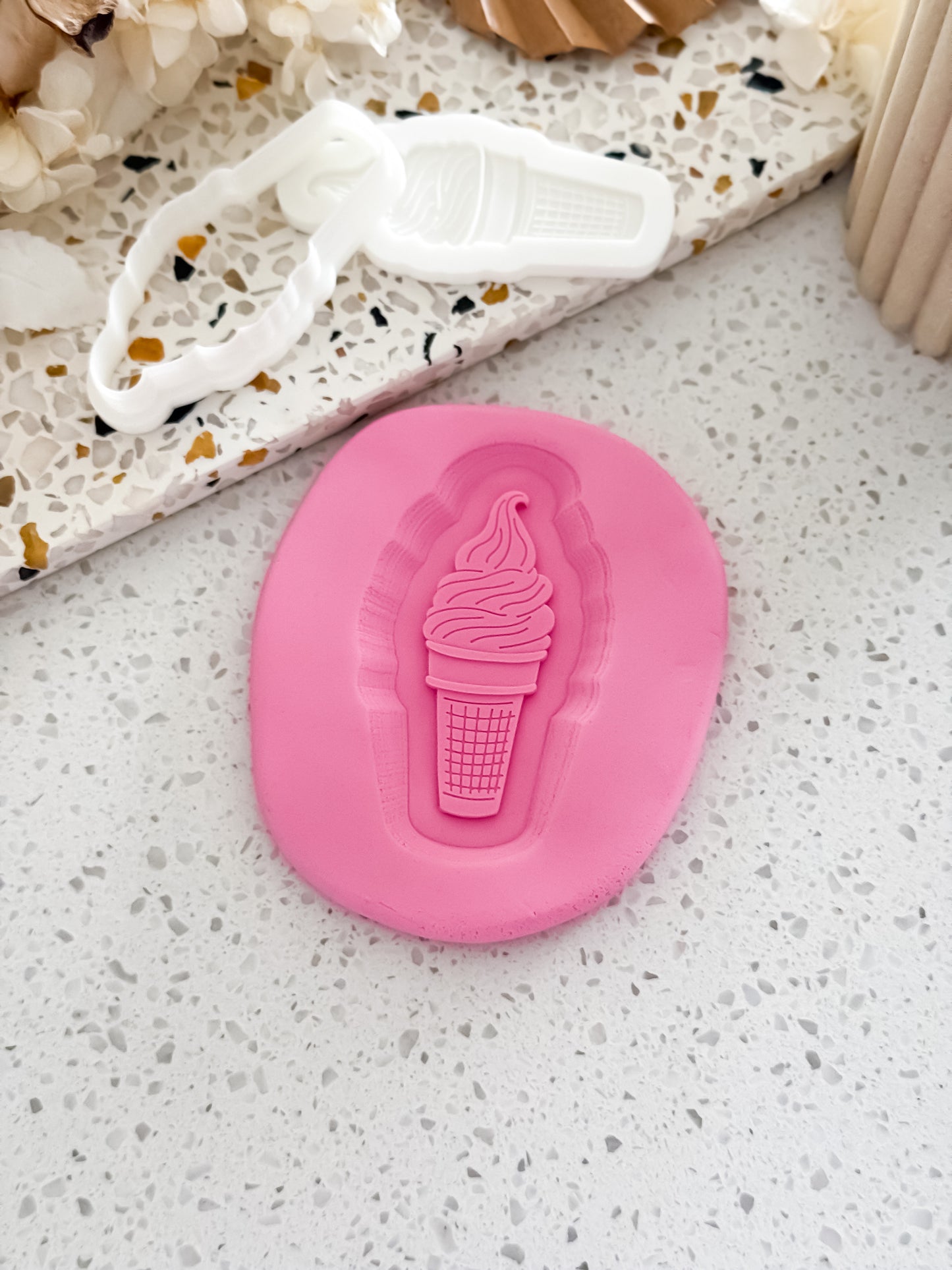 Soft Serve Stamp & Cutter - Perfect for Fondant & Sugar Cookies
