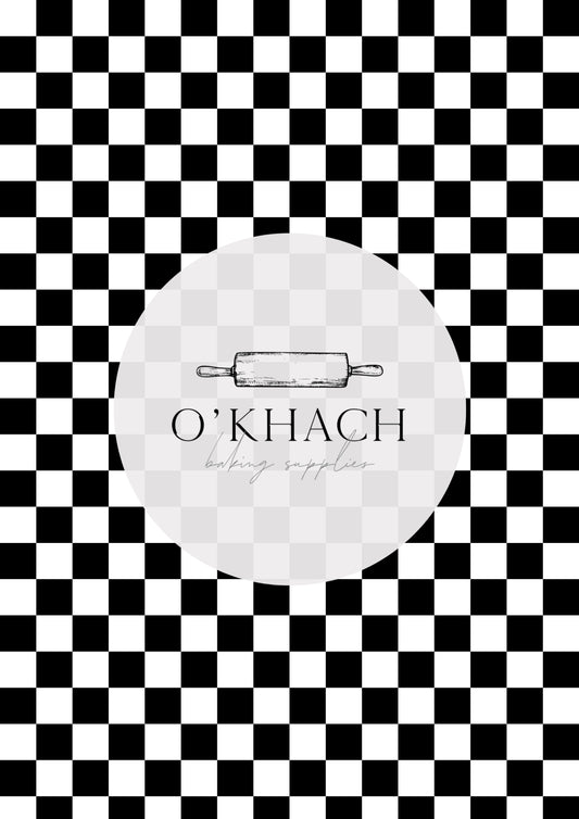 Checkerboard Pattern No.2 - Digital Edible Image for Cakes & Cookies