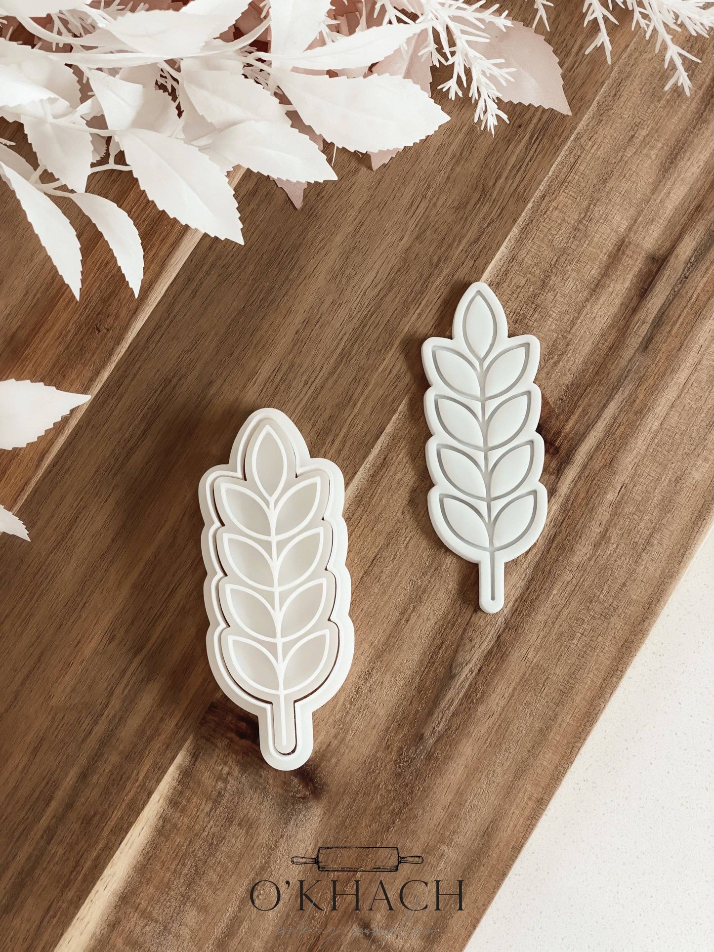 Wheat Flower Stamp & Cutter - Perfect for Fondant & Sugar Cookies