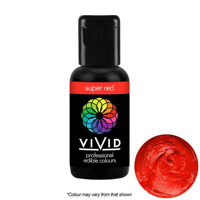 Super Red - Gel Colour 21g | Vivid Professional - O'Khach Baking Supplies