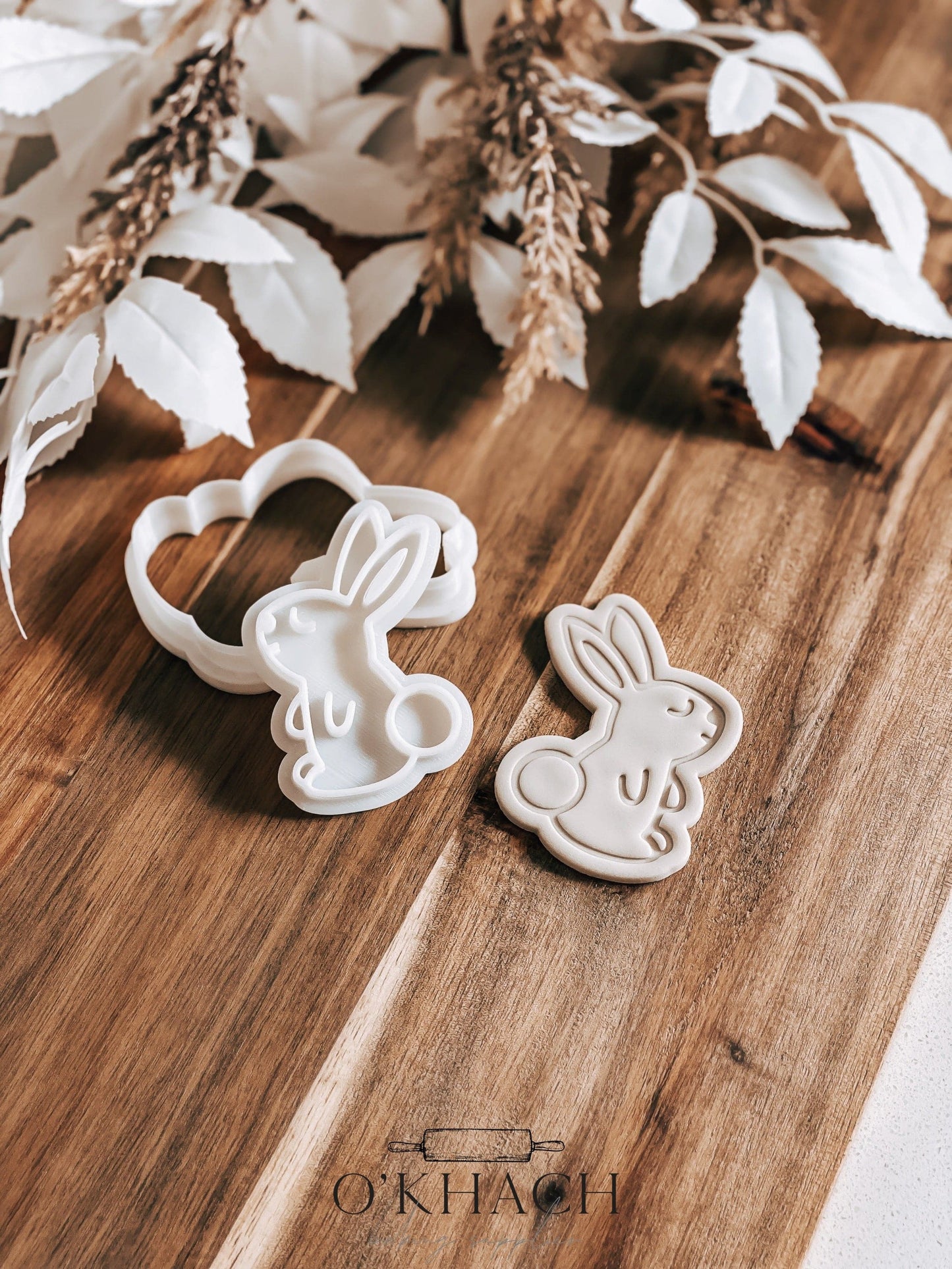 Miss Cottontail - Cookie Stamp and Cutter - Ideal for Fondant & Sugar Cookies