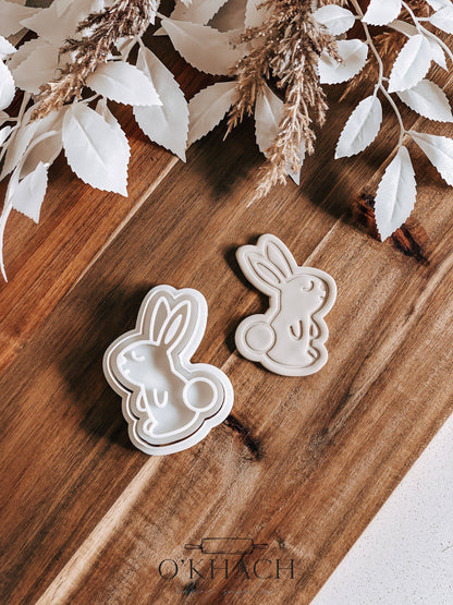 Miss Cottontail - Cookie Stamp and Cutter - Ideal for Fondant & Sugar Cookies