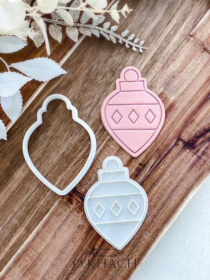 Point Bauble - Cookie Stamp and Cutter - Fondant & Sugar Cookies