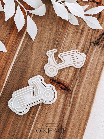 Scooter - Cookie Stamp and Cutter - Ideal for Fondant & Sugar Cookies