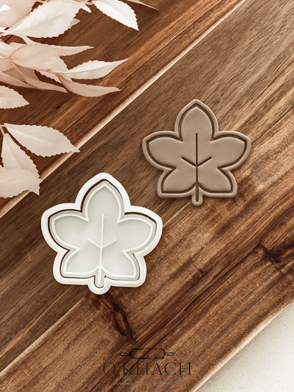 Spring Leaf Stamp and Cutter - O'Khach Baking Supplies