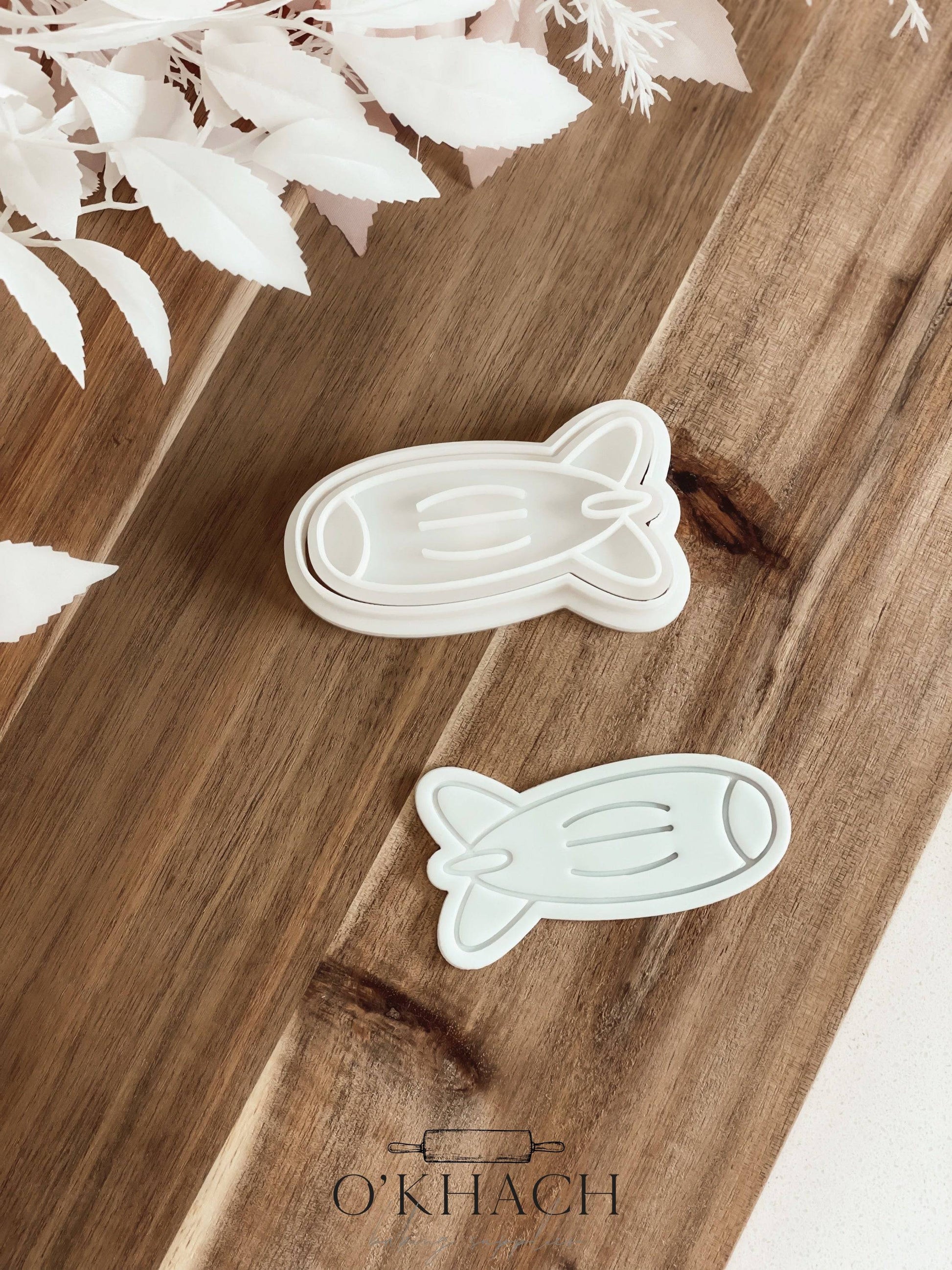 Zeppelin - Cookie Stamp and Cutter - Ideal for Fondant & Sugar Cookies