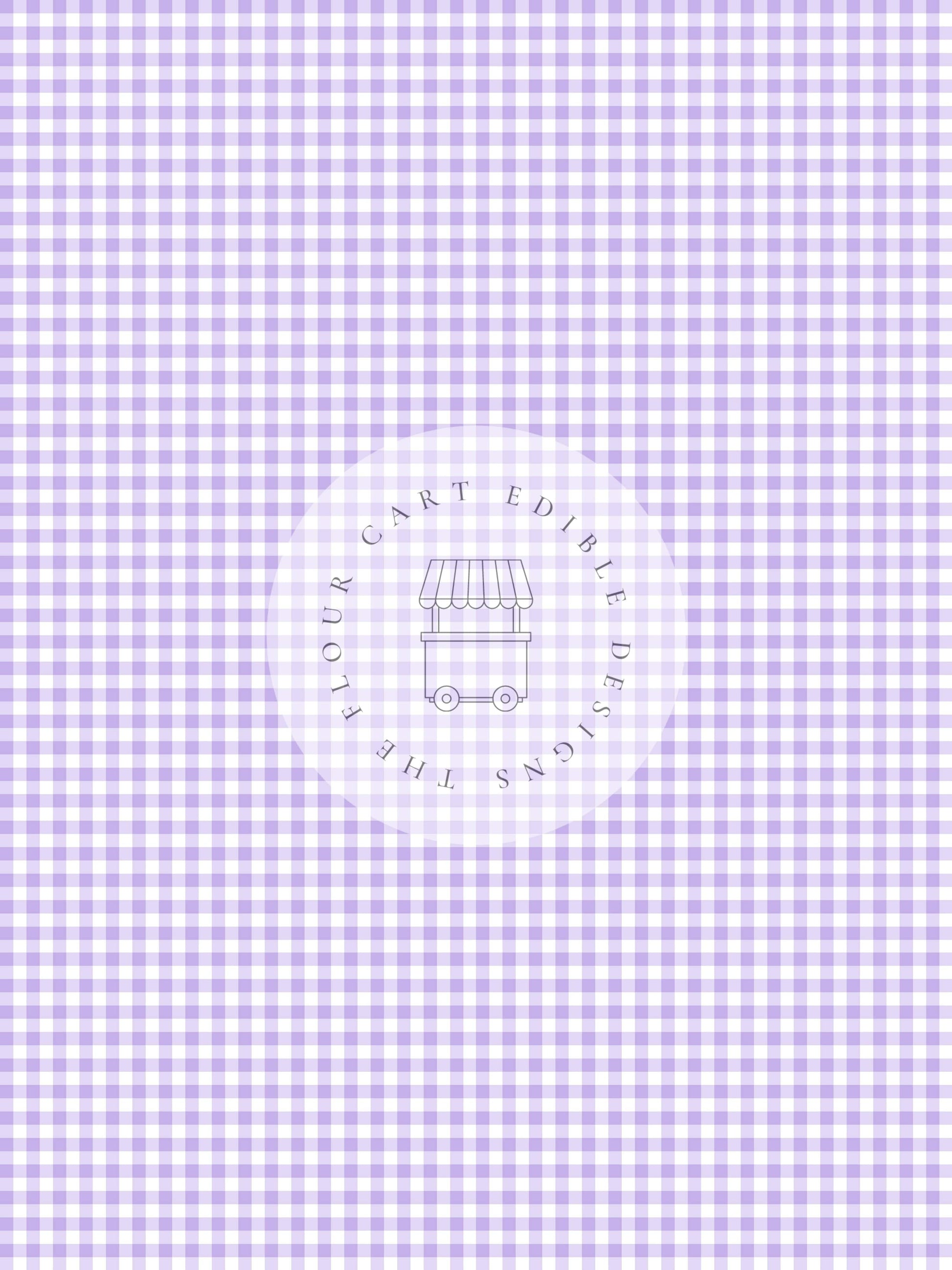 Gingham Deep Purple - Edible Image - O'Khach Baking Supplies