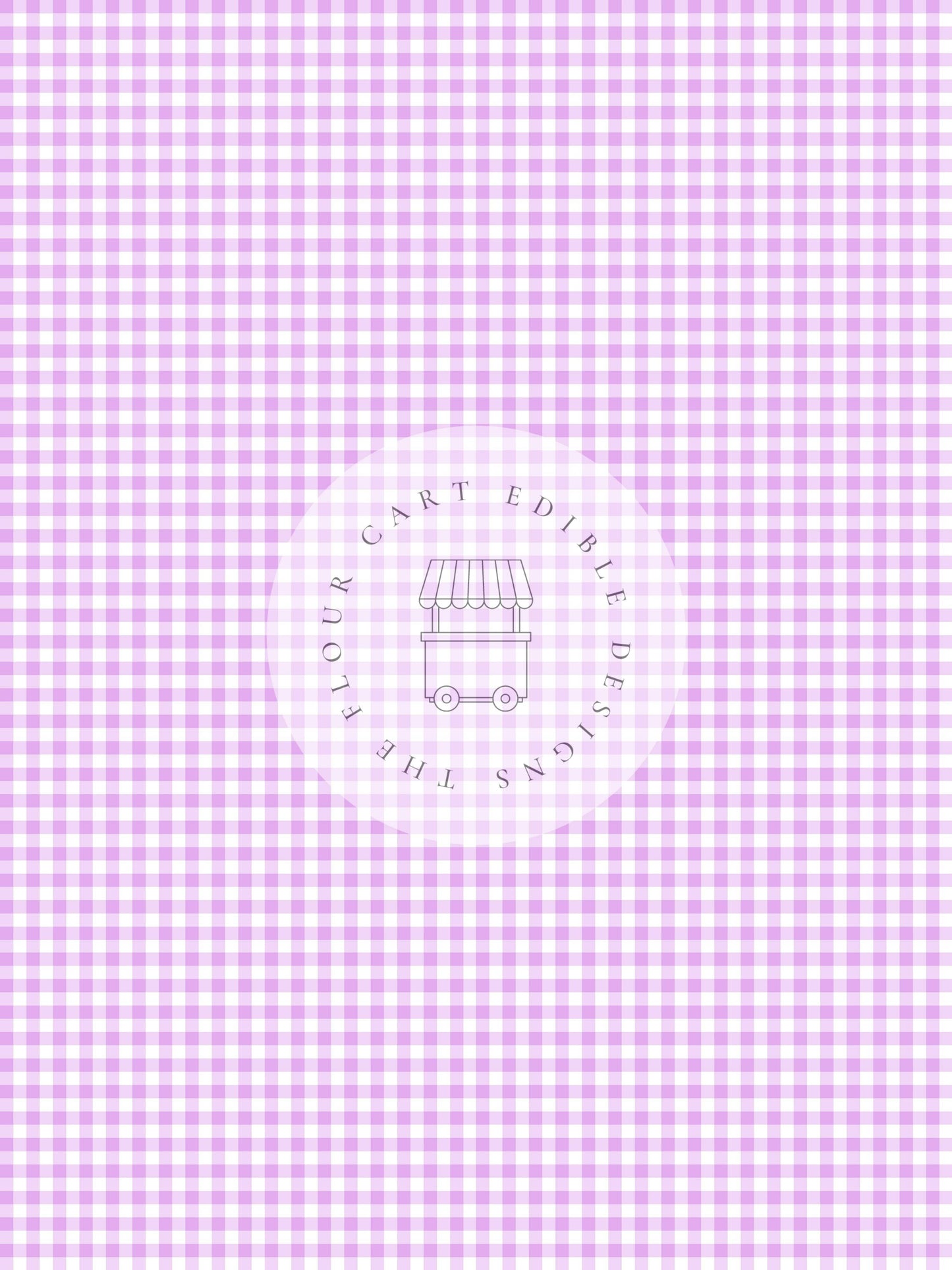 Gingham Purple - Edible Image - O'Khach Baking Supplies