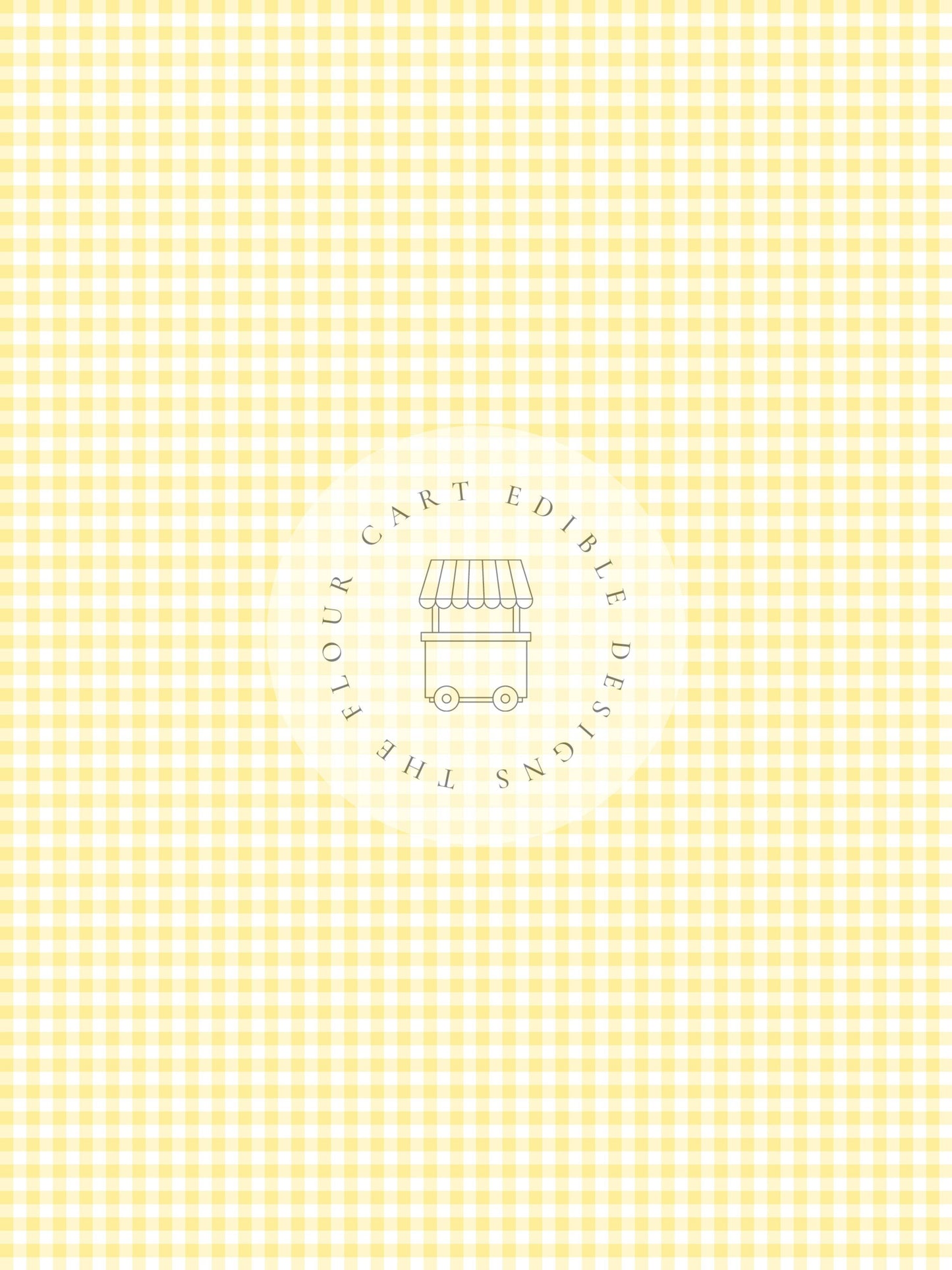 Gingham Yellow - Edible Image - O'Khach Baking Supplies