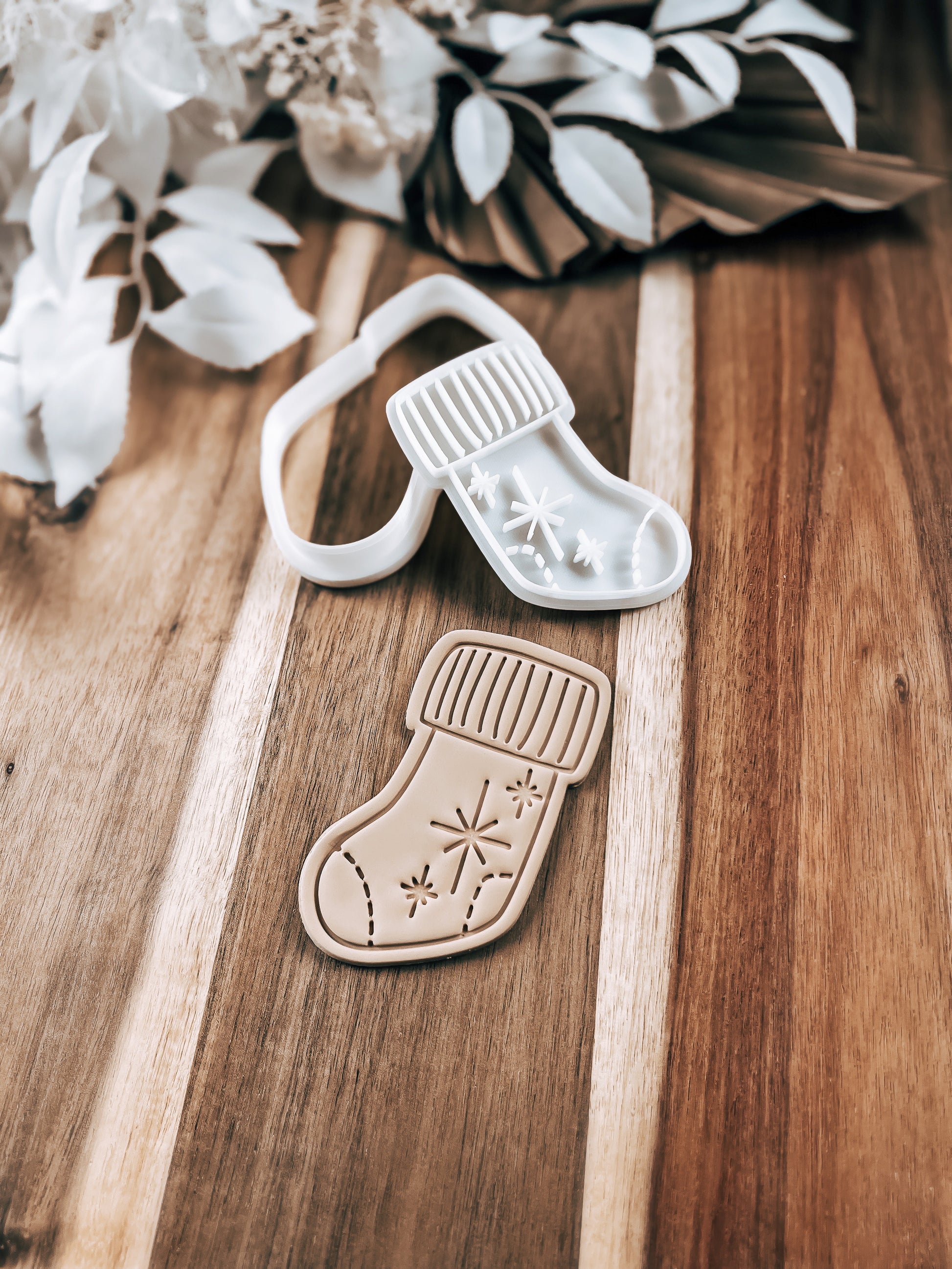 Star Stocking - Cookie Stamp & Cutter - Fondant & Sugar Cookies