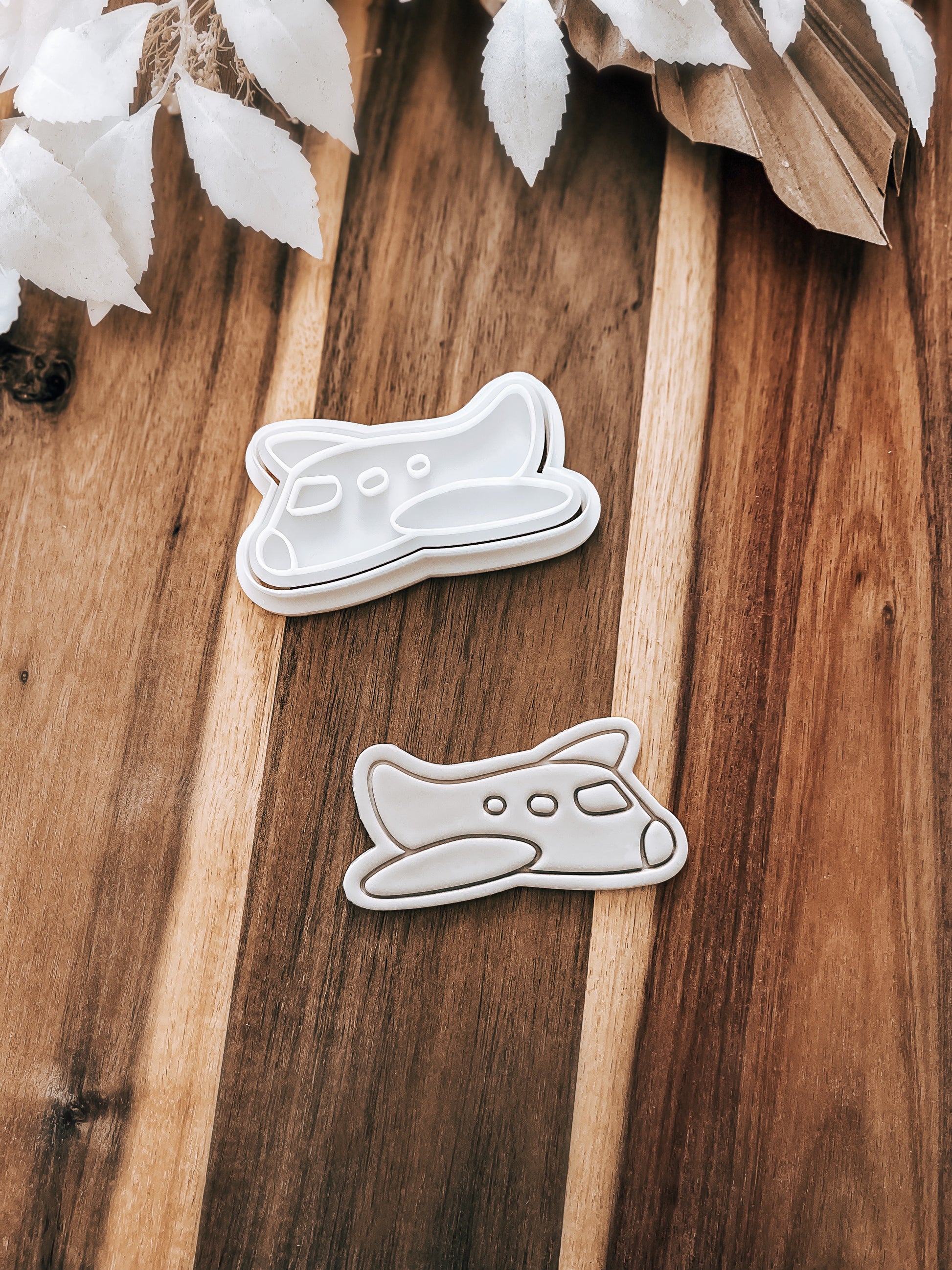 Cartoon Plane - Cookie Stamp and Cutter - Ideal for Fondant & Sugar Cookies