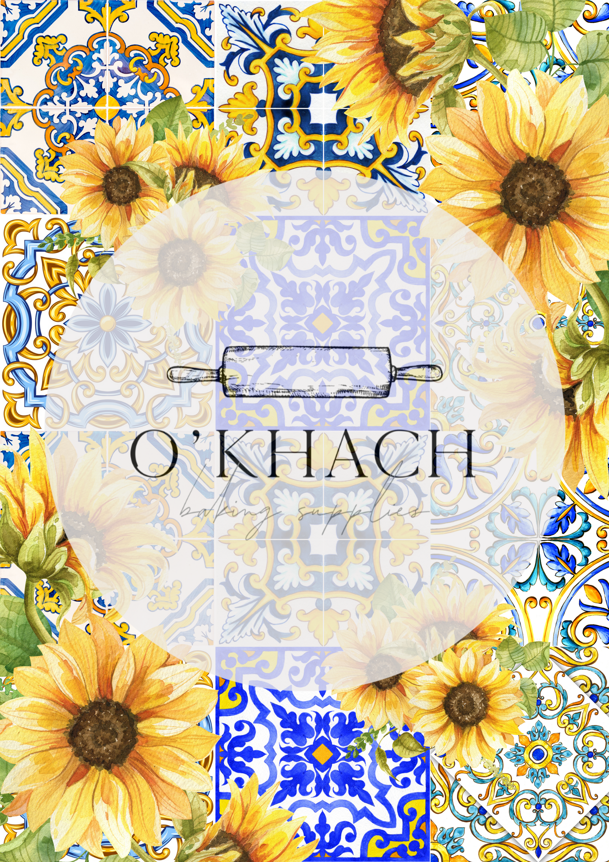 Positano & Lemon Details Pattern No.38 - Edible Image - Premium Edible Image from O'Khach Baking Supplies - Just $16.99! Shop now at O'Khach Baking Supplies