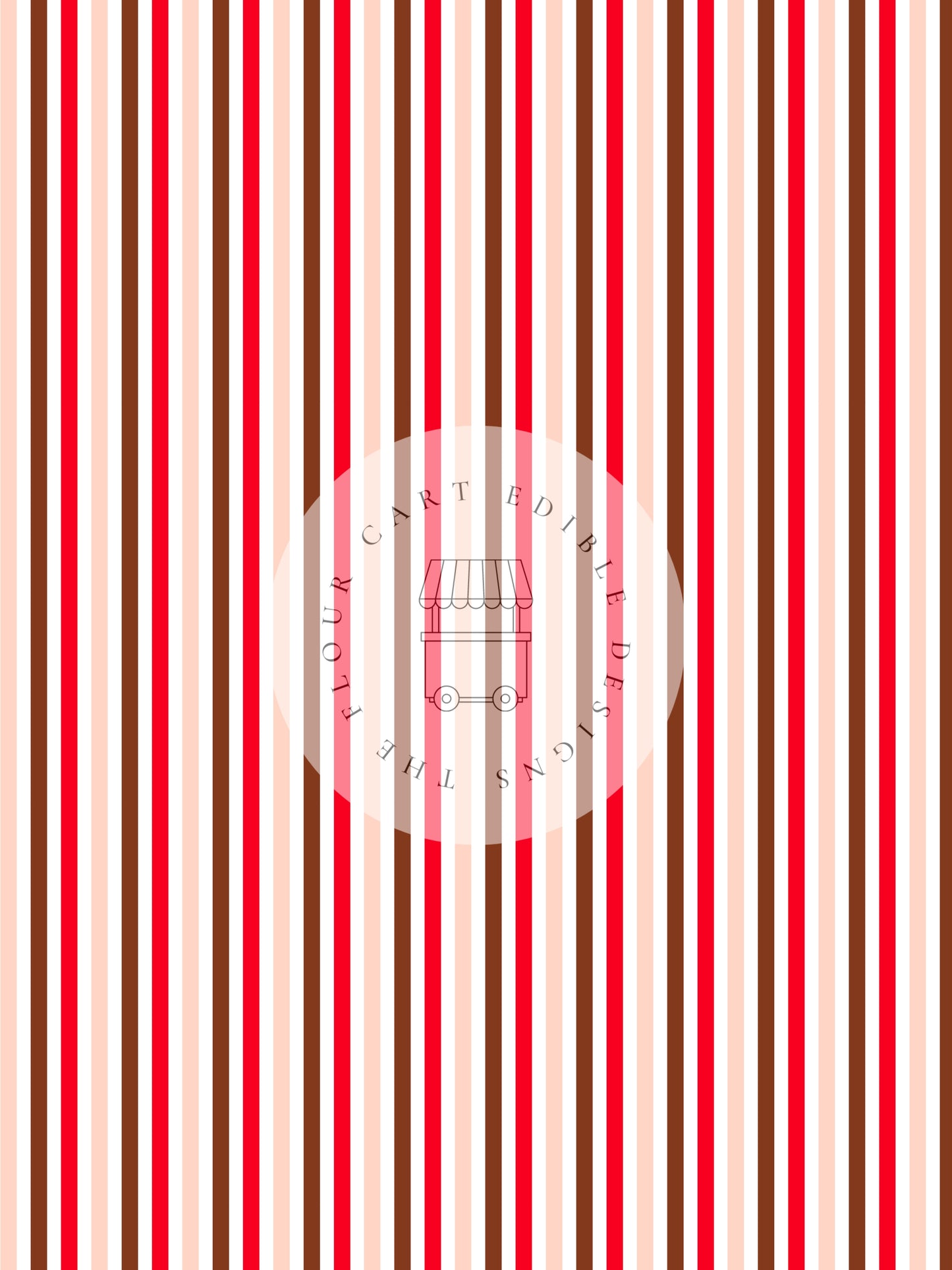 Strawberry and Chocolate Stripes - The Flour Cart Edible Image - Premium  from The Flour Cart - Just $16.99! Shop now at O'Khach Baking Supplies