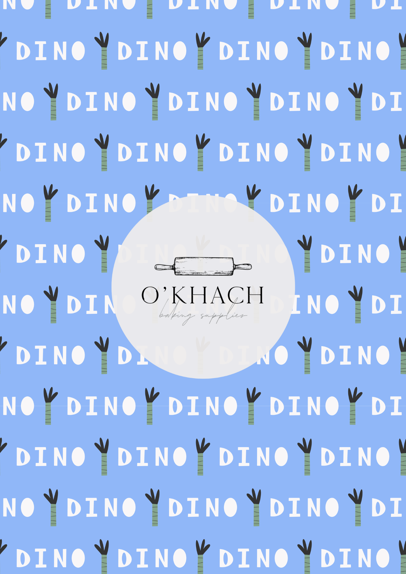 Dino Land Pattern No.23 - Edible Image - Premium Edible Image from O'Khach Baking Supplies - Just $16.99! Shop now at O'Khach Baking Supplies