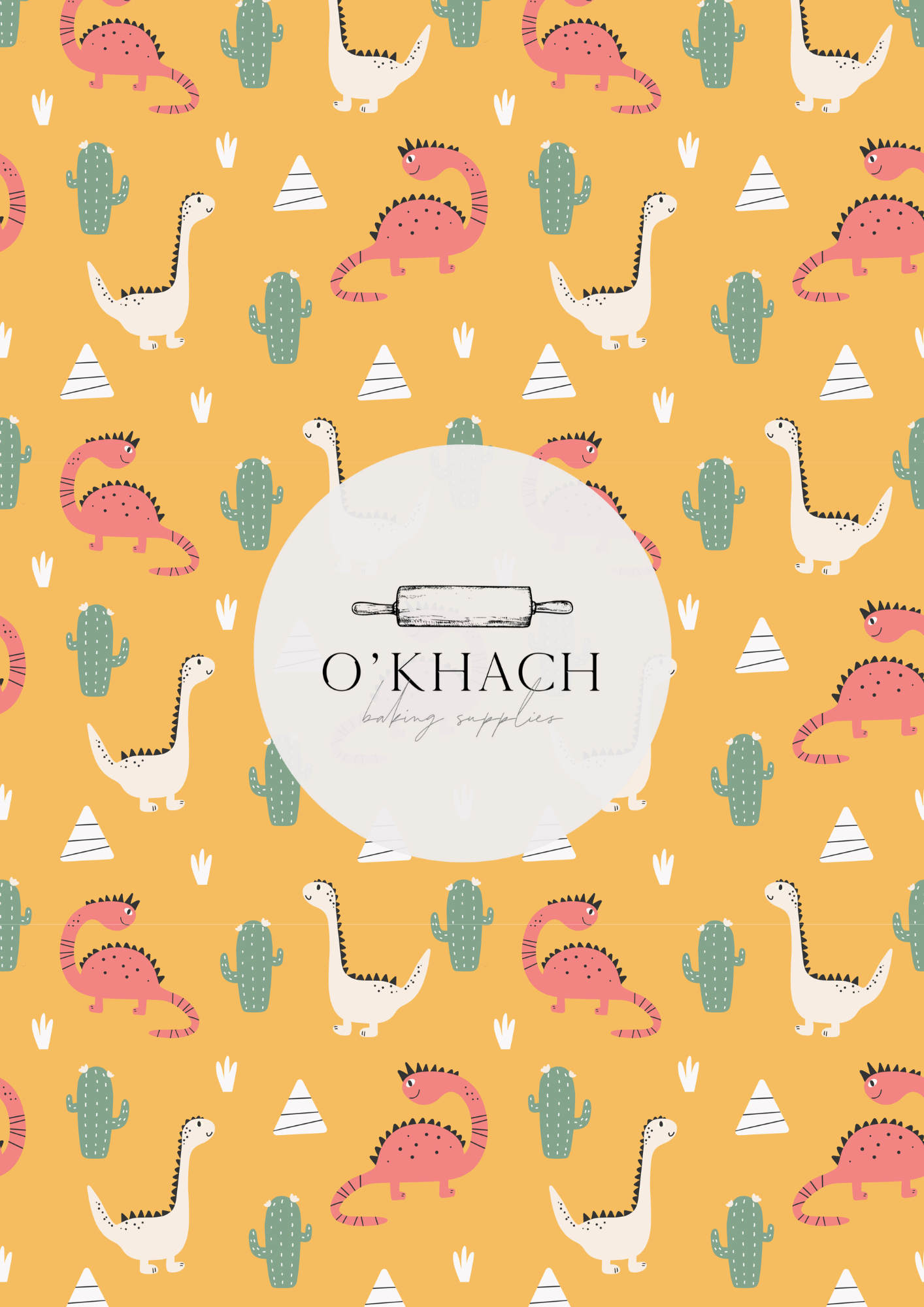 Dino Land Pattern No.7 - Edible Image - Premium Edible Image from O'Khach Baking Supplies - Just $16.99! Shop now at O'Khach Baking Supplies