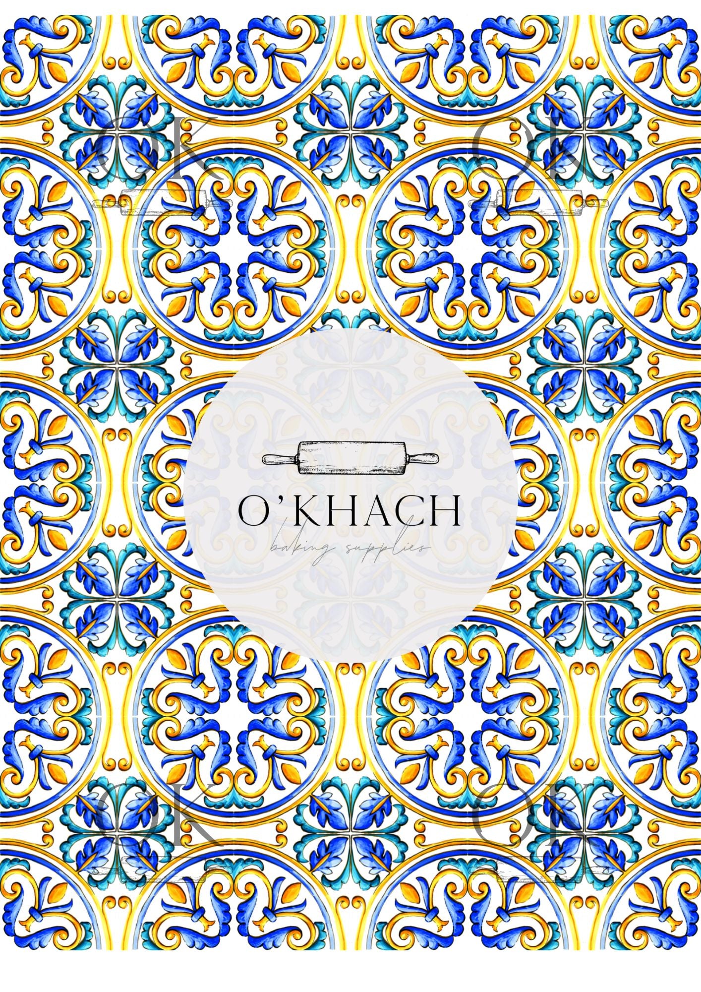 Positano & Lemon Details Pattern No.10 - Edible Image - Premium Edible Image from O'Khach Baking Supplies - Just $16.99! Shop now at O'Khach Baking Supplies