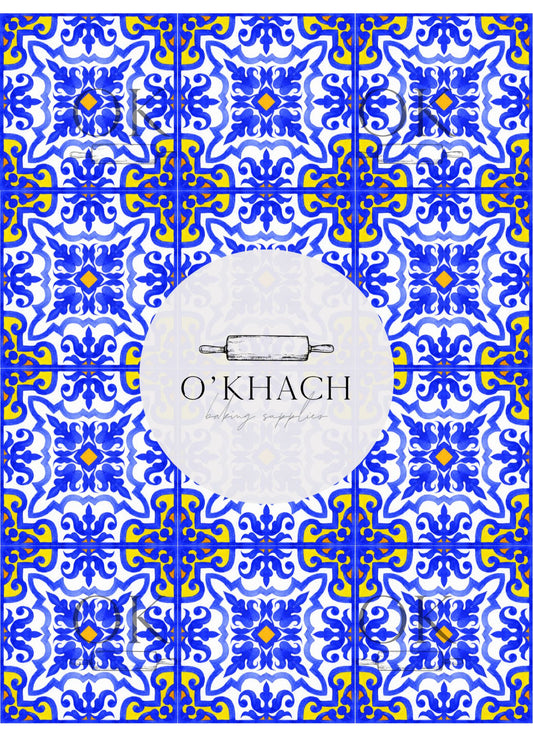 Positano & Lemon Details Pattern No.11 - Edible Image - Premium Edible Image from O'Khach Baking Supplies - Just $16.99! Shop now at O'Khach Baking Supplies