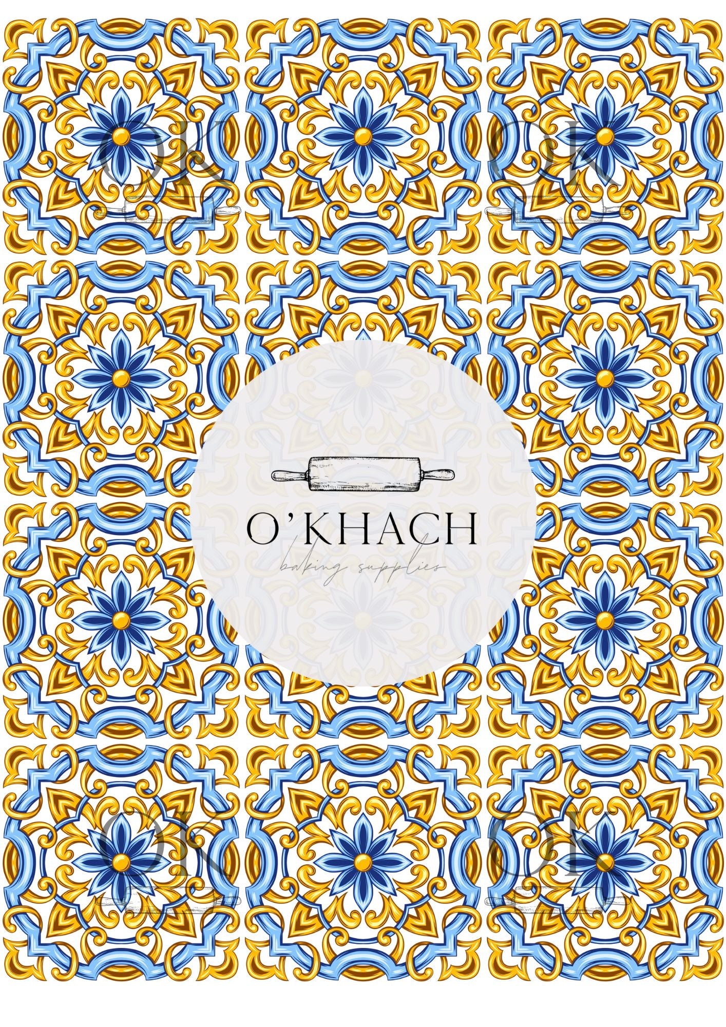 Positano & Lemon Details Pattern No.12 - Edible Image - Premium Edible Image from O'Khach Baking Supplies - Just $16.99! Shop now at O'Khach Baking Supplies