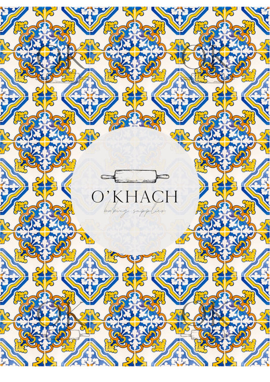 Positano & Lemon Details Pattern No.7 - Edible Image - Premium Edible Image from O'Khach Baking Supplies - Just $16.99! Shop now at O'Khach Baking Supplies