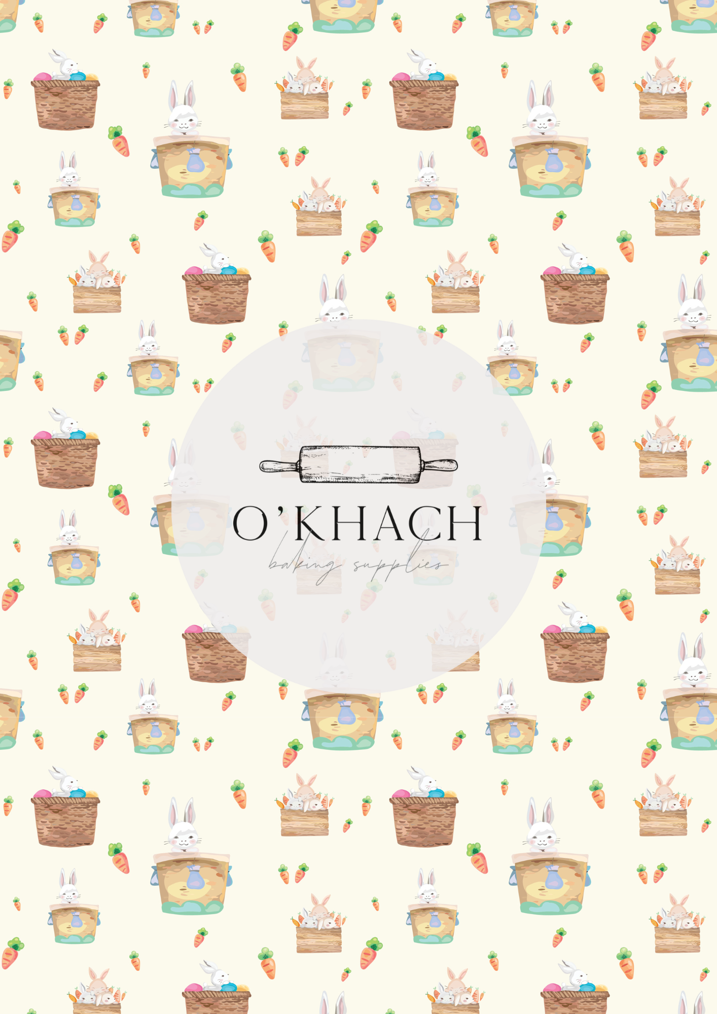 The Easter Hunt Pattern No.18 - Edible Image - Premium Edible Image from O'Khach Baking Supplies - Just $16.99! Shop now at O'Khach Baking Supplies