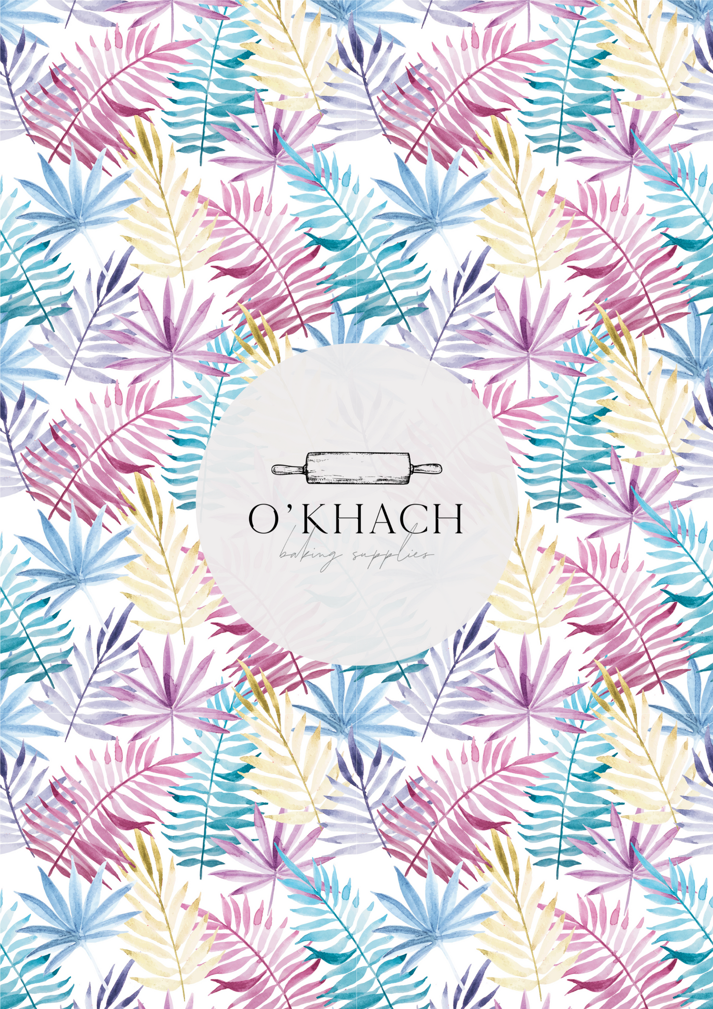 Tropical Watercolour Pattern No.11 - Edible Image - Premium Edible Image from O'Khach Baking Supplies - Just $16.99! Shop now at O'Khach Baking Supplies