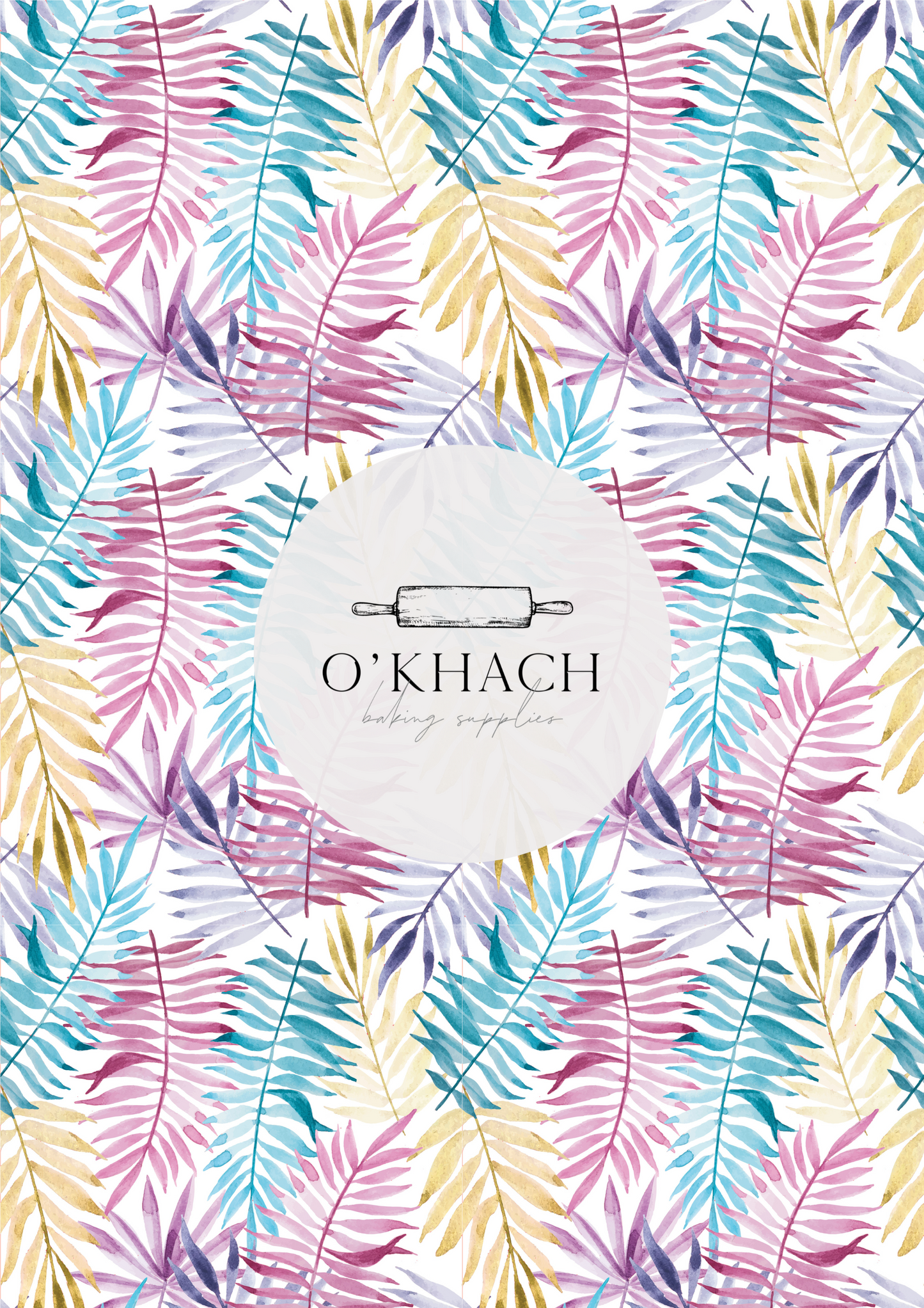 Tropical Watercolour Pattern No.12 - Edible Image - Premium Edible Image from O'Khach Baking Supplies - Just $16.99! Shop now at O'Khach Baking Supplies