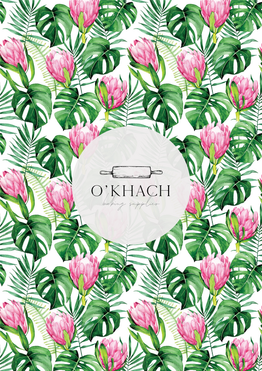 Tropical Watercolour Pattern No.37 - Edible Image - Premium Edible Image from O'Khach Baking Supplies - Just $16.99! Shop now at O'Khach Baking Supplies