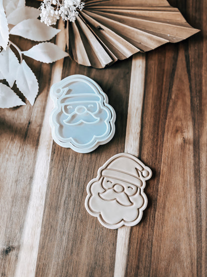 Santa - Cookie Stamp and Cutter - Fondant & Sugar Cookies